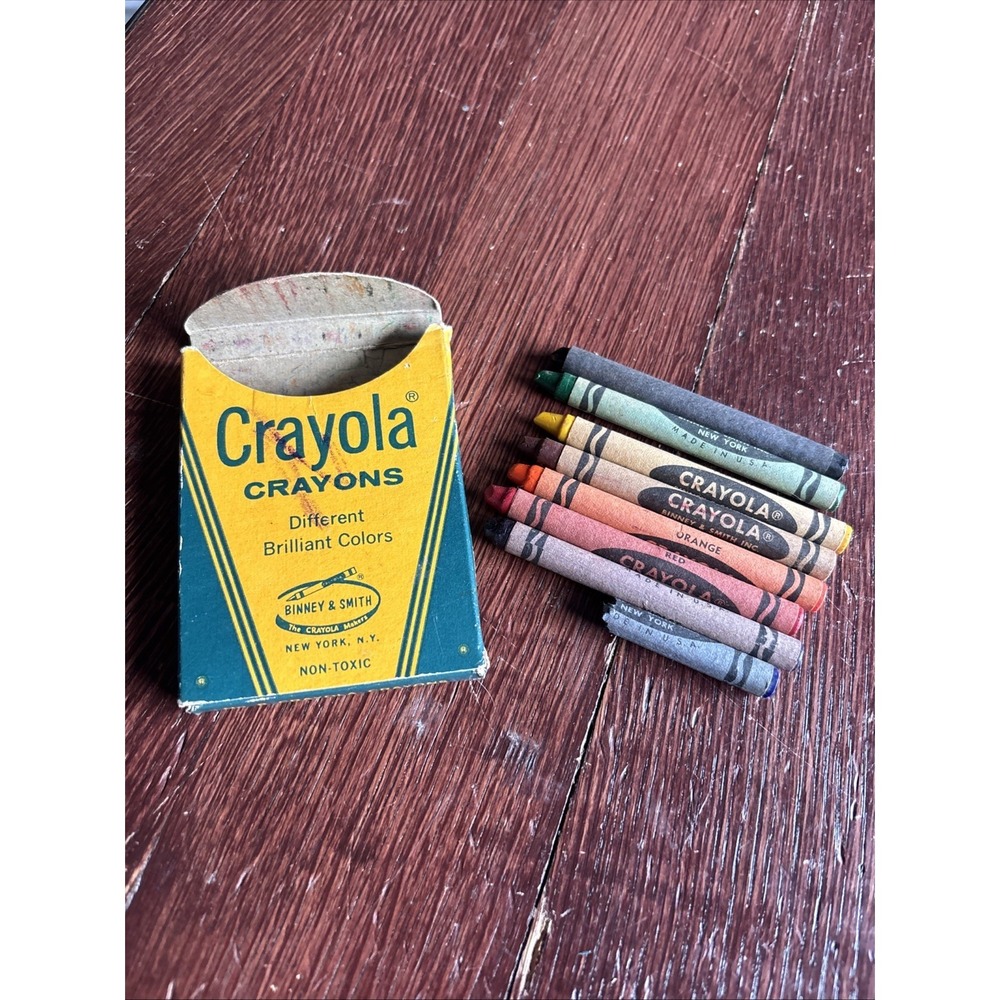 Vintage‎ Crayola Crayons Brilliant Colors Binney & Smith Used -